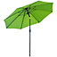 Outsunny 2.7M Patio Umbrella Outdoor Sunshade Canopy Tilt and Crank Green