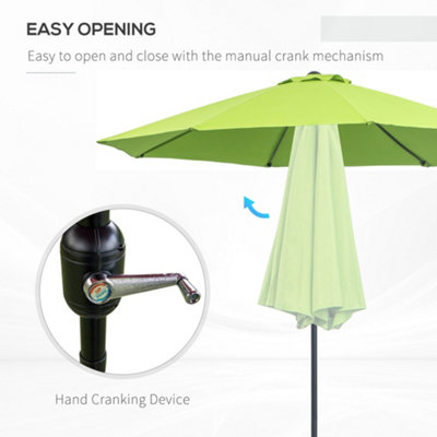 Outsunny 2.7M Patio Umbrella Outdoor Sunshade Canopy w/ Tilt