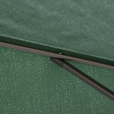 Outsunny 2.8m Patio Umbrella Parasol Outdoor Table 6 Ribs Green