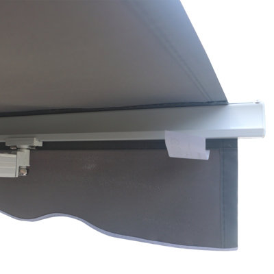 Outsunny 2.95 x 2.5m Canopy Sun Shade Shelter with Crank Handle, Grey
