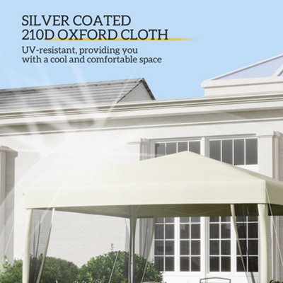 Outsunny 2.97 x 2.97m Gazebo Canopy Pop Up Tent Mesh Screen Garden ...