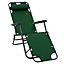 Outsunny 2 in 1 Outdoor Folding Sun Lounger with Adjustable Back and Pillow Green