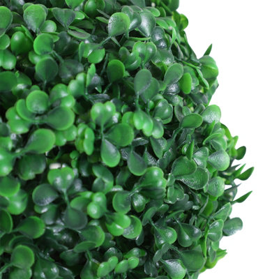 Outsunny 2 PCS Artificial Boxwood Three Balls Tree Decorative  Plant Leaves - 8
