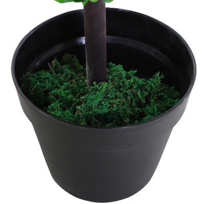 Outsunny 2 PCS Artificial Boxwood Three Balls Tree Decorative  Plant Leaves - 9