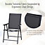 Outsunny 2-PCS Garden Armchairs Outdoor Patio Folding Modern Furniture Black