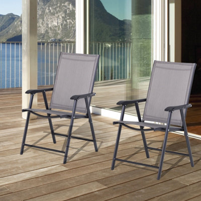 Grey folding garden chairs sale