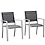Outsunny 2 PCs Patio Dining Chair Outdoor  Garden Mesh Seat Bistro Chair