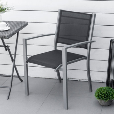 Outsunny 2 PCs Patio Dining Chair Outdoor  Garden Mesh Seat Bistro Chair - 8