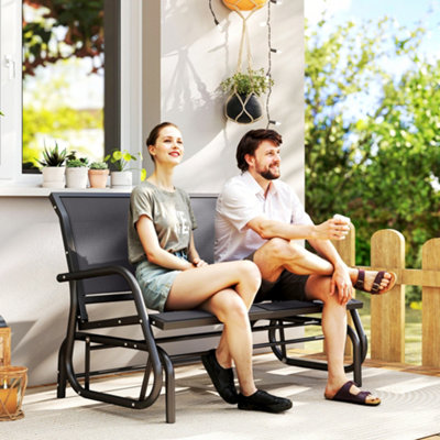2 Person Patio Rocking Loveseat Tangkula 2-Person Outdoor Glider Bench ...