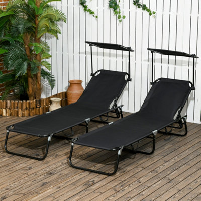 Black garden loungers hotsell