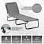 Outsunny 2 Piece Reclining Chaise Lounge with 5-Level Adjustable Backrest Grey