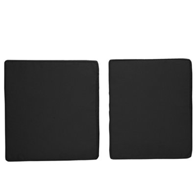 Outsunny 2 Pieces Seat Cushion and Back Pad Set for Rattan Furniture Black - 7
