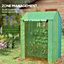 Outsunny 2-Room Greenhouse with 2 Roll-up Doors and Vent Holes, 100x80x150cm