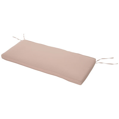 Outsunny 2-Seater Bench Cushion Polyester Cover Seat Pad Replacement  Beige