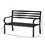 Outsunny 2 Seater Bench Garden Furniture Outdoor Metal Loveseat Seat Patio Chair