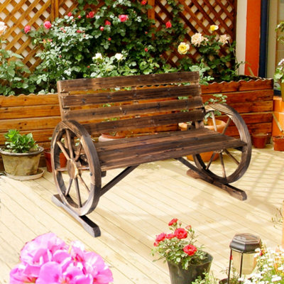 High back garden deals bench