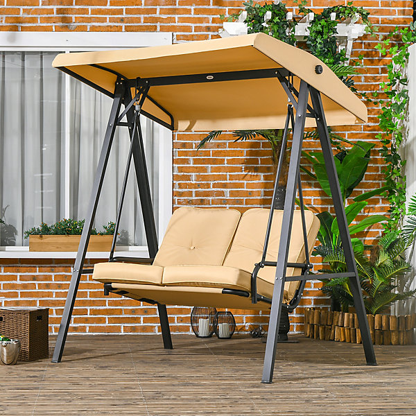 Outsunny 2 Seater Garden Outdoor Swing Chair Hammock w Outsunny 2 Seater Garden Outdoor Swing Chair Hammock w
