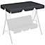 Outsunny 2 Seater Garden Swing Canopy Replacement, Black
