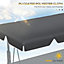 Outsunny 2 Seater Garden Swing Canopy Replacement, Black