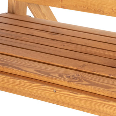 Outsunny 2 Seater Garden Swing Chair Canopy Swing Bench withAdjustable Shade - 9