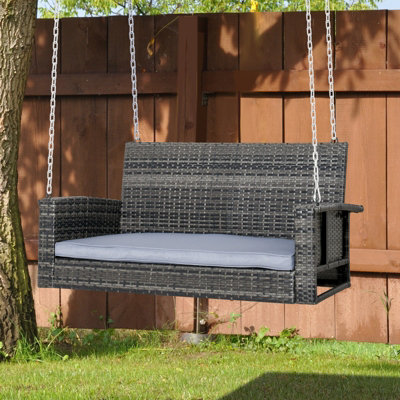 Outsunny 2 Seater Garden Swing Chair with Cushion No frame