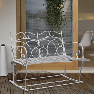 Outdoor solutions deals steel rocking chair