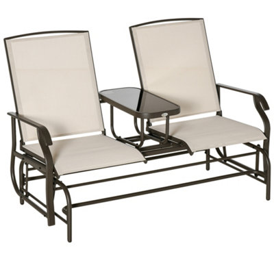 Outdoor double rocker deals glider