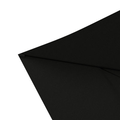 Outsunny 2 x 3(m) Garden Parasol Rectangular Market Umbrella w/ Crank Black - 8