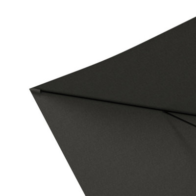 Outsunny 2 x 3(m) Garden Parasol Rectangular Market Umbrella w/ Crank Dark Grey - 8