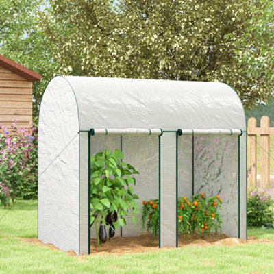 Outsunny 200 x 100 x 178cm Small Tomato Greenhouse with Roll-up Zipped Doors