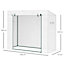 Outsunny 200x73x168cm Walk-in Garden Greenhouse Plant Warm House w/ Roll Up Door