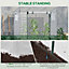 Outsunny 200x76x168cm Walk-in Garden Greenhouse Patio Hot House, Plants Flowers Herbs Tomato Grow w/ Steel Frame Door Window