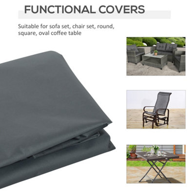 Outsunny 200x86x82cm Patio Furniture Cover for Chairs Water Resistant Protection