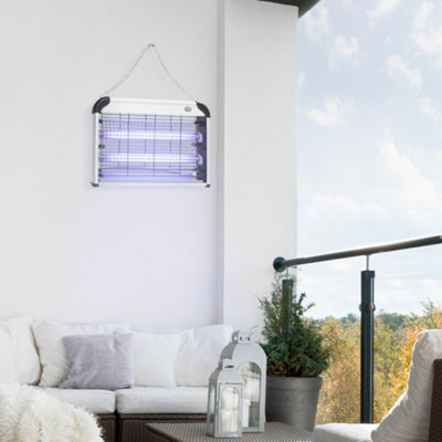 Outsunny 20W Mosquito Killer Electric Insect Fly Pest Control Silver