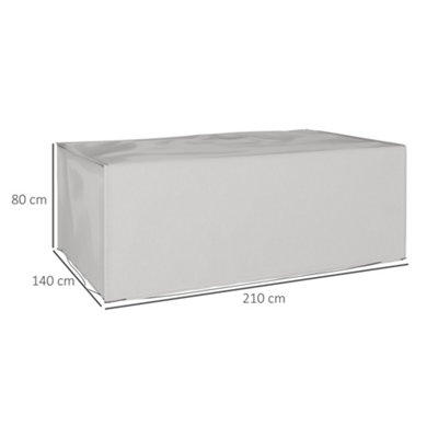 Outsunny 210x140x80cm UV Rain Protective Cover for Garden Rattan ...