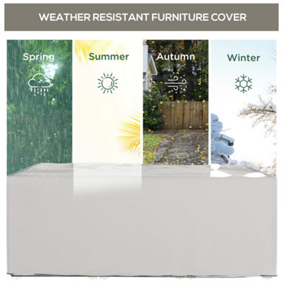 Outsunny 210x140x80cm UV Rain Protective Cover for Garden Rattan ...