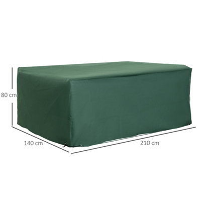Outsunny 210x140x80cm UV Rain Protective Cover for Garden Rattan Furniture - 3