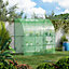 Outsunny 214 x 120 x 215cm Walk-In Lean to Wall Tunnel Greenhouse w/ Door