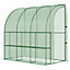 Outsunny 214 x 120 x 215cm Walk-In Lean to Wall Tunnel Greenhouse w/ Door
