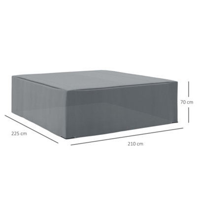 Outsunny 225x210cm Outdoor Garden Furniture Protective Cover Water UV Resistant - 3