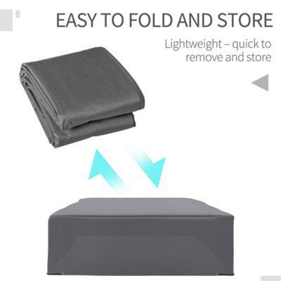 Outsunny 225x210cm Outdoor Garden Furniture Protective Cover Water UV Resistant - 4