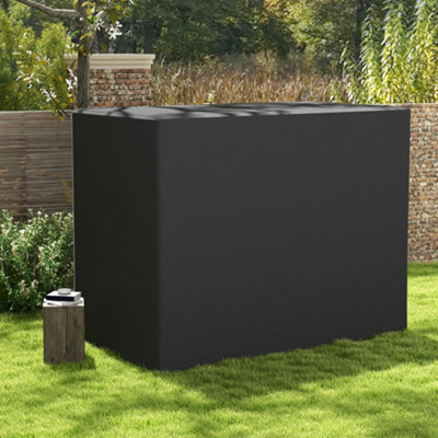 Outsunny 240x133cm 3-Seat Outdoor Garden Swing Chair Cover Water UV Resistant Dark Grey