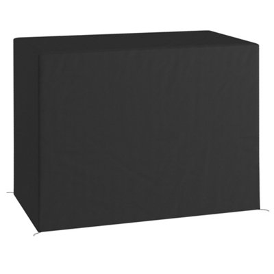 Outsunny 240x133cm 3-Seat Outdoor Garden Swing Chair Cover Water UV Resistant Dark Grey