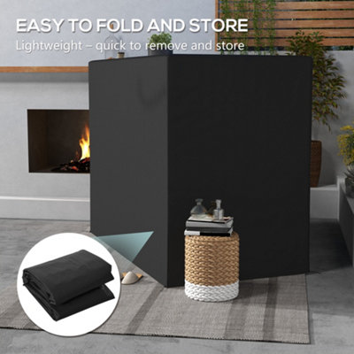 Outsunny 240x133cm 3-Seat Outdoor Garden Swing Chair Cover Water UV Resistant Dark Grey - 6