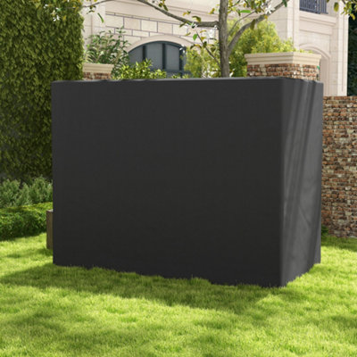 Outsunny 240x133cm 3-Seat Outdoor Garden Swing Chair Cover Water UV Resistant Dark Grey - 8