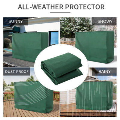 Outsunny 240x133cm 3-Seat Outdoor Garden Swing Chair Cover Water UV Resistant Green - 4
