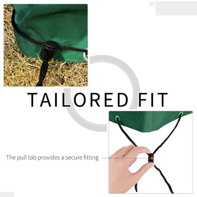 Outsunny 240x133cm 3-Seat Outdoor Garden Swing Chair Cover Water UV Resistant Green - 7