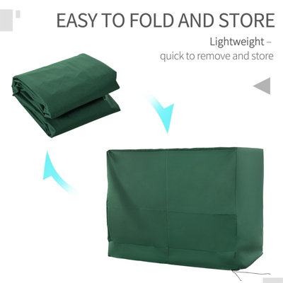 Outsunny 240x133cm 3-Seat Outdoor Garden Swing Chair Cover Water UV Resistant - 6