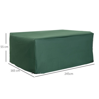 Outsunny 245x165x55cm UV Rain Protective Cover For Garden Patio Wicker Rattan