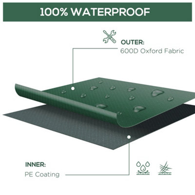 Outsunny 245x165x55cm UV Rain Protective Cover For Garden Patio Wicker Rattan - 4